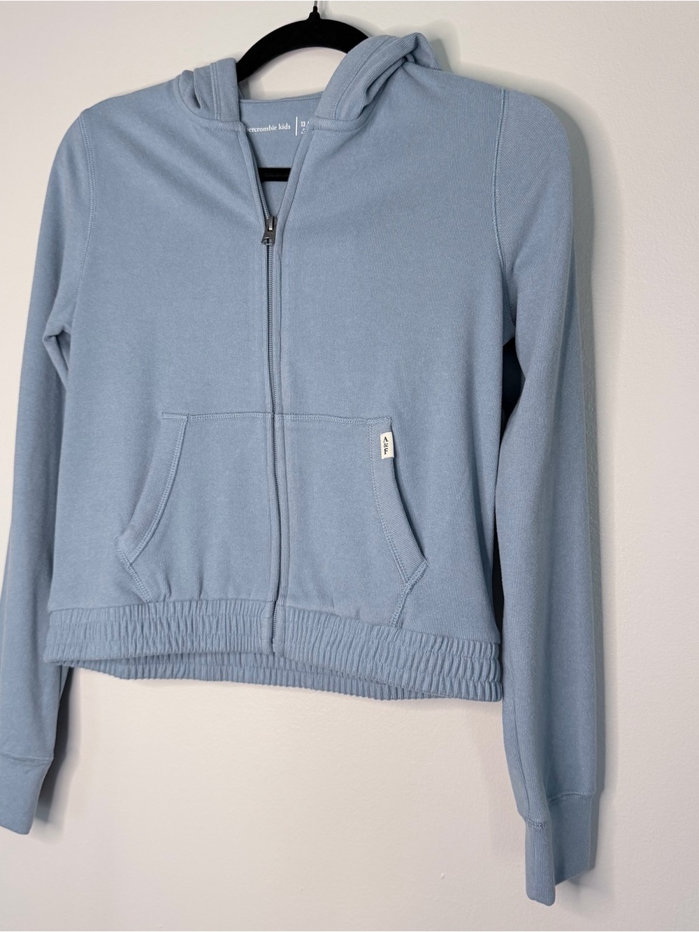abercrombie kids light blue pullover hoodie